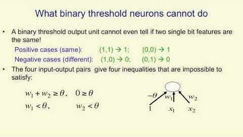 Lecture 2E : What perceptrons can