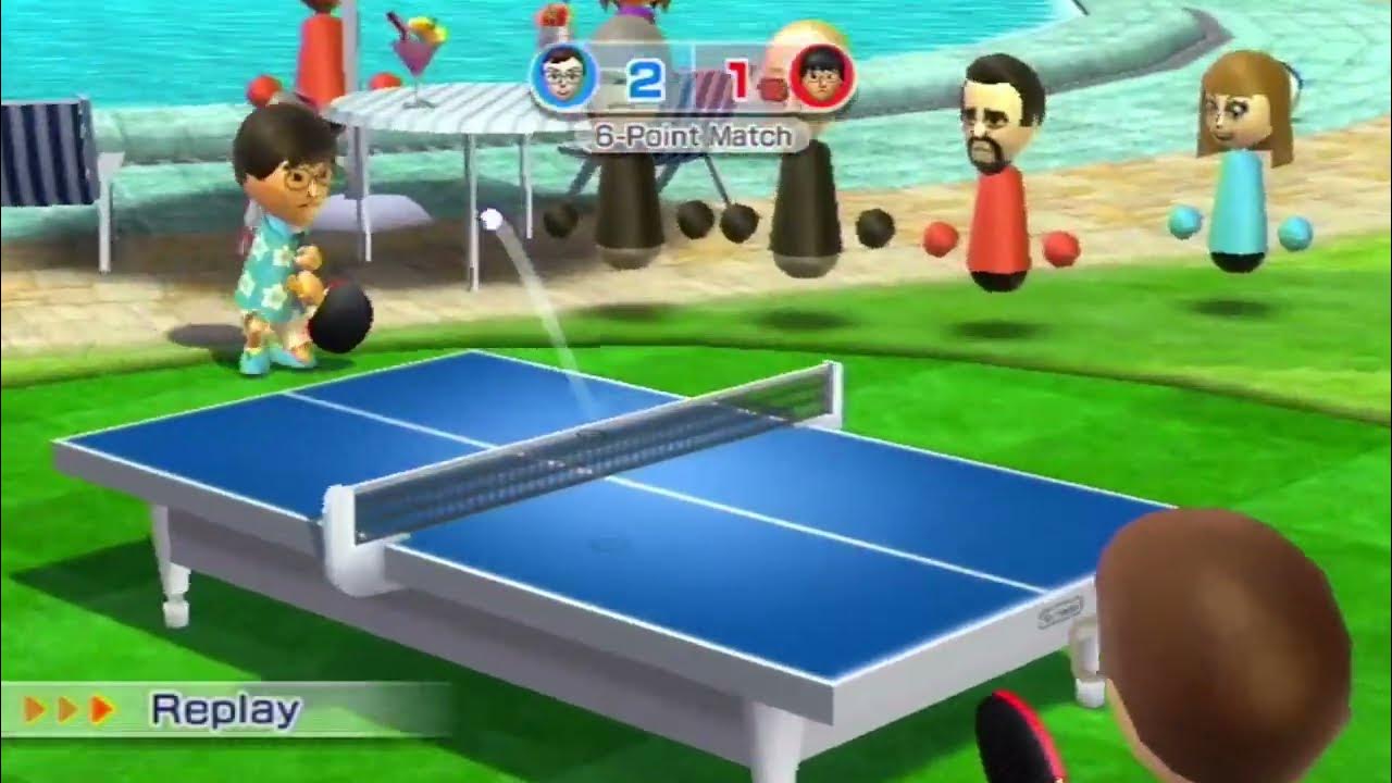 Wii Sports Resort Table tennis fun level 2500+ some epic rallies Part 6 YouTube