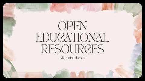 Open Educational Resources