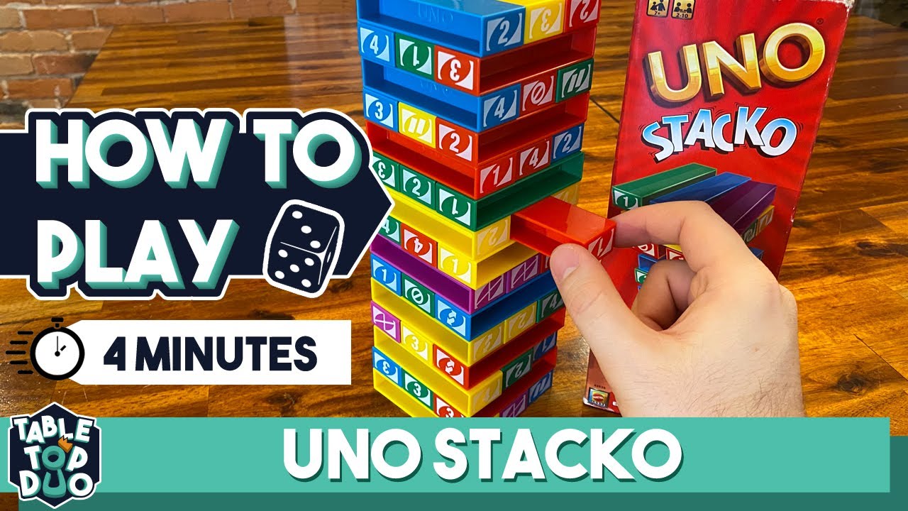 UNO STACKO O Jogo De Empilhamento De Blocos Mini E Grande