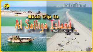Explore Safliya Island Qatar | Boat trip to Al Safliya Island, Doha Qatar | Hidden Island Doha | 4K