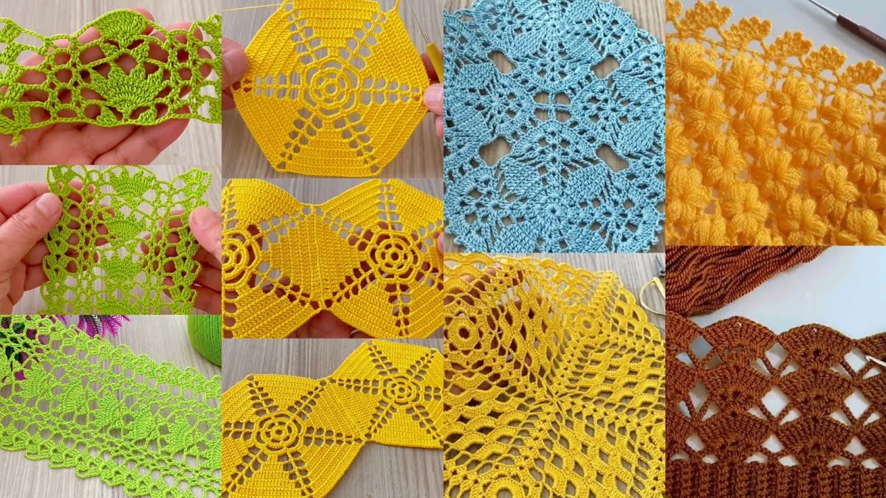 Most beautiful & attractive crochet laces & laces border ||Crochet stitches 