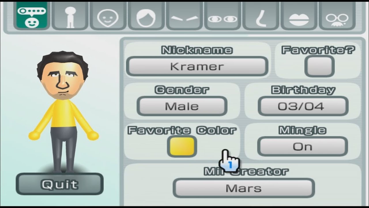 Cosmo Kramer - Seinfeld - Mii 192 - YouTube