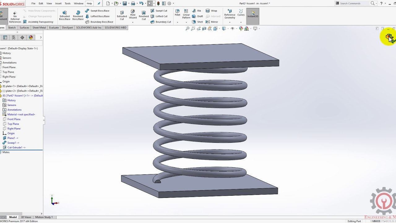 how to download springs into solidworks