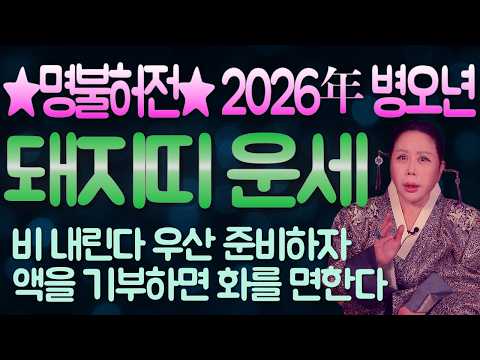 2026년 병오년 돼지띠 운세 - 구대만신 임덕영