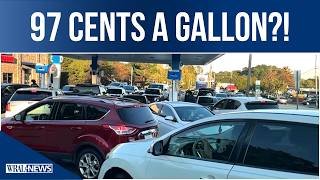 Gas war between two stations drives prices way down as little as 97 cents a gallon, causes chaos