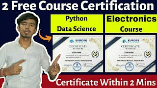 Python Data Science Course Free With Free Certificate | Free Electronics Courses Online