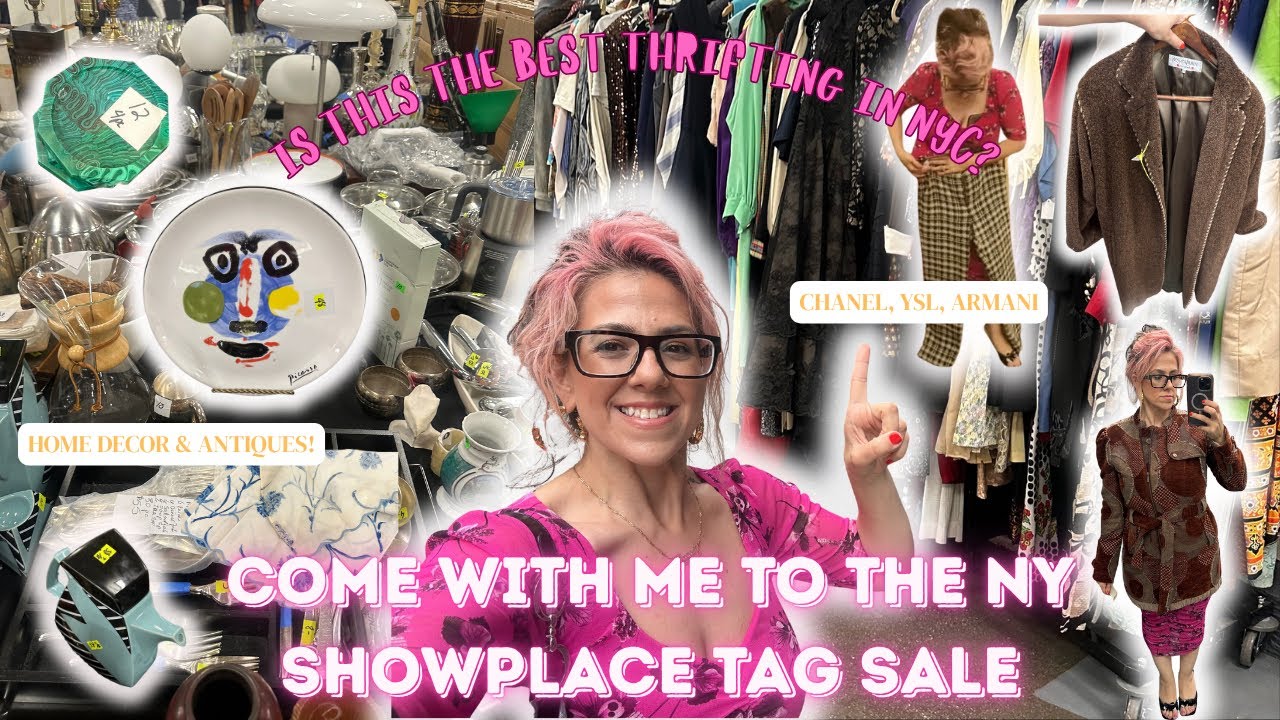 Thrift With Me in NYC | Vintage YSL, Picasso Plate & Designer Deals at the Showplace Tag Sale + Haul