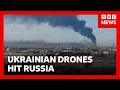 Ukrainian drones hit Russia’s St Petersburg area | BBC News