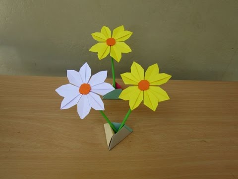 Cute Paper Flower Craft Tutorial for Kids, paper, tutorial, flower, craft, Learn to Make Beautiful Paper Flower Crafts in Easy Steps, By Kidpid