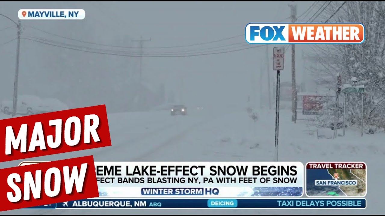 Intense Bands Of Snow Impacting Great Lakes - YouTube