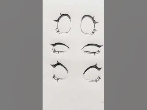 как рисовать глаза аниме💝 - YouTube