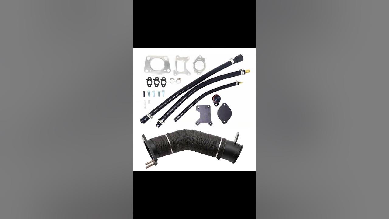 l5p egr delete kitwith 3.5" down pipe - YouTube