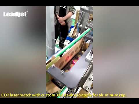 CO2 Laser Printer Code the Expriry Date on the PET Bottle.