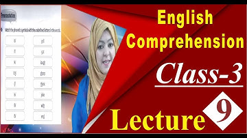 English Comprehension | Class 3 | Unit # 1 | Workbook Page 6, 7 | Lecture 9 | Millat Schools Grw