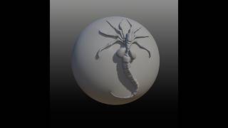 Nomad Sculpt - sculpting a VDM Alpha - Face Hugger - workflow - No AUDIO (V2.9 -6.9.2026)