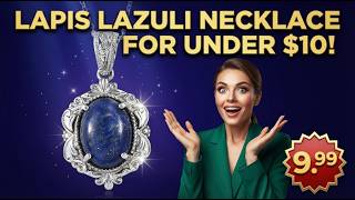 EverTrue Lapis Lazuli Pendant Necklace 10.70 ctw Steel
