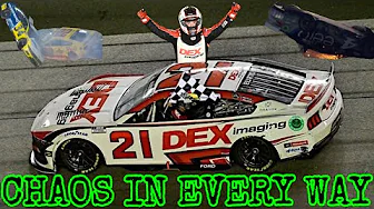 Harrison Burton WINS at Daytona for Wood Bros 100th win, Berry & McDowell flip, playoff bubble broke thumbnail