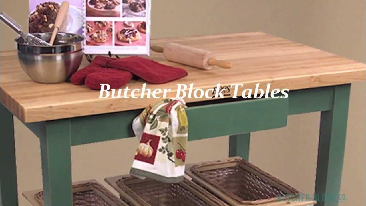 Butcher Block Tables, Islands & Carts Butcher Block Co. YouTube