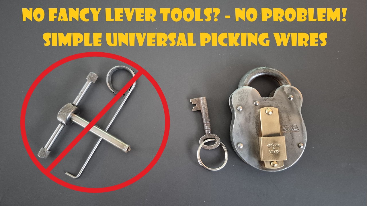 Simple Universal Lever Picking Wires for Padlocks - No Fancy Tools - No Problem!