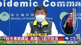 秋冬專案續延 高鐵3/1起可飲食 八大民生新聞 2021022211