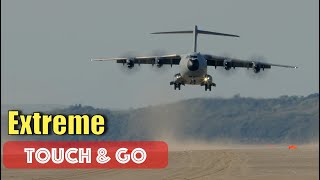 Gentle Touch and Go Airbus A400M 4K video