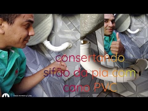 como substituir sifão da pia por cano PVC