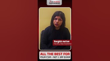 Wishing you all the very best for your CSIR NET exam! Go shine bright! #NargishMa’am #shorts #reels