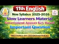 "11th ENGLISH STUDY MATERIAL 2026"|11th english slow learners study material 2026|11th english guide