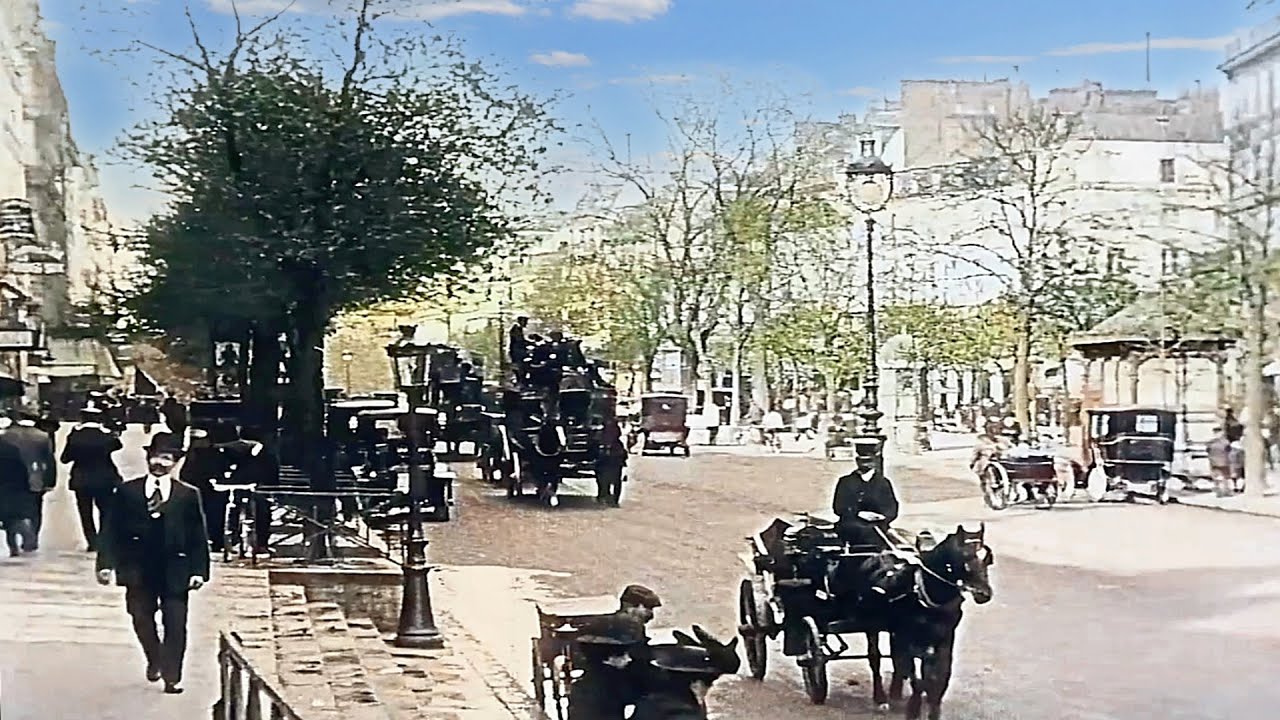 1910s – Paris in color [60fps, Remastered] w/sound design added