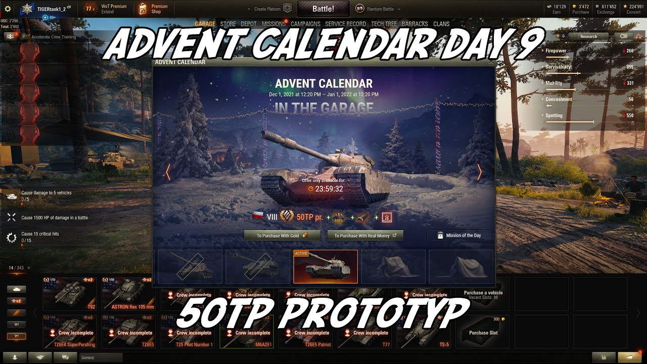 World of Tanks Advent Calendar 2021 Day 9 Is the 50TP Prototyp worth