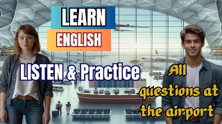 English Conversation | All questions at the airport and their answers | English speaking Practice