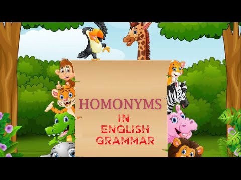 homonyms I English grammar ఇంగ్లీష్ వ్యాకరణ హోమోనిమ్స్