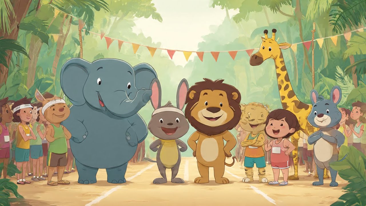 जंगल की दौड़ कौन जीतेगा? Animated Story for Kids in Hindi