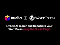 Ai search and generative answers for wordpress with nuclia plugin