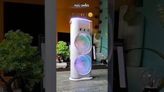 ❄️ Dual Spray Fan Unboxing | Mini Air Cooler Fan Under Budget 🌬️🔥 #shorts #miniac #minicooler