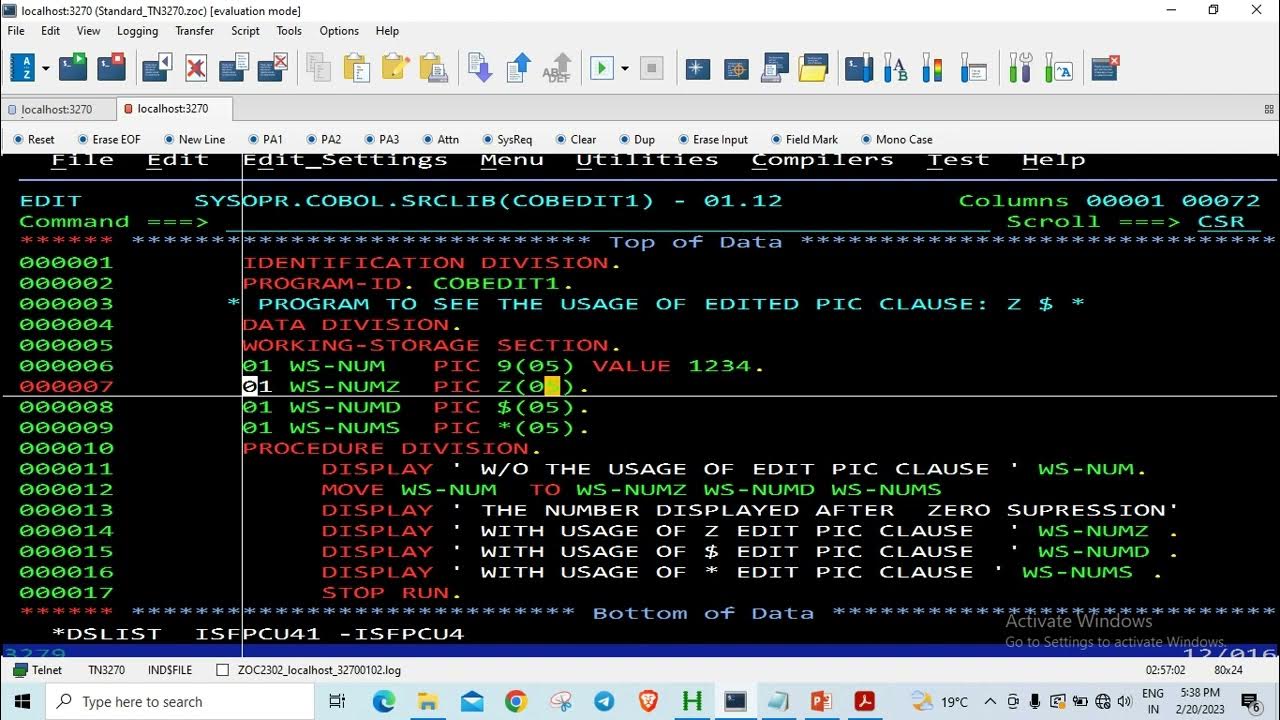 Cobol edited pic clause z and usage youtube