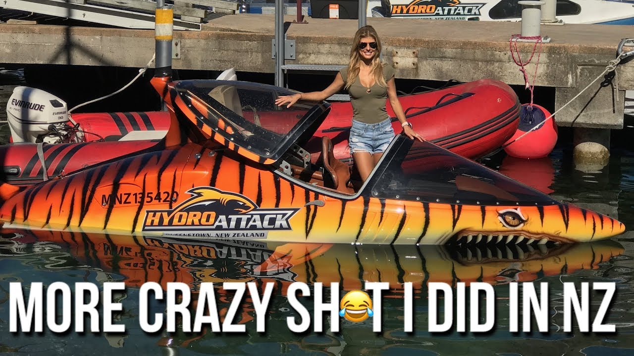 More crazy sh*t I did in NEW ZEALAND! Hydro Attack Shark