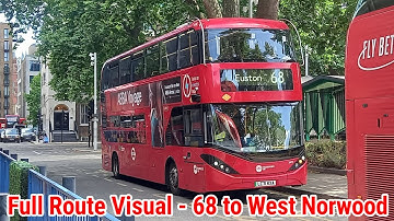 Full Route Visual | London Bus Route 68 - Euston to West Norwood | (3417e) LC71KXA