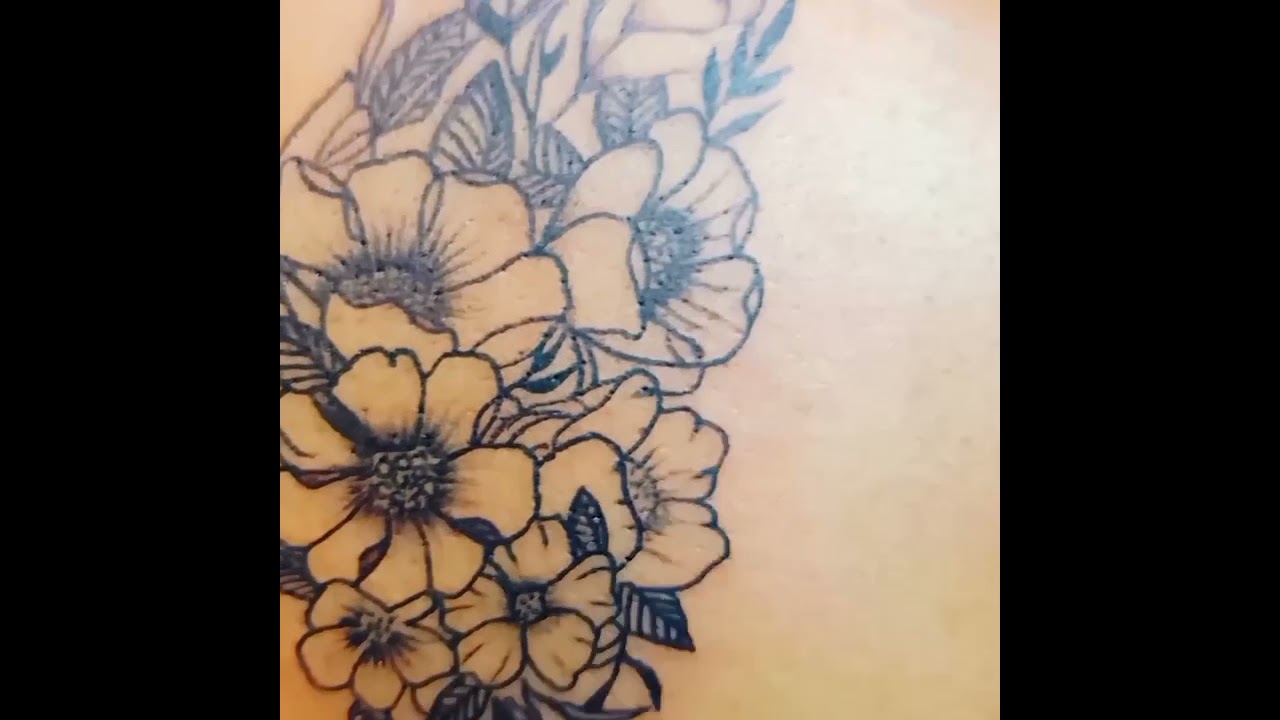 upper back shoulder butterfly tattoo by VNS TATTOO STUDIO