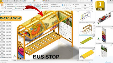 Autodesk Inventor Tutorial: How to Model a Modern Bus Stop Shelter (Step-by-Step)