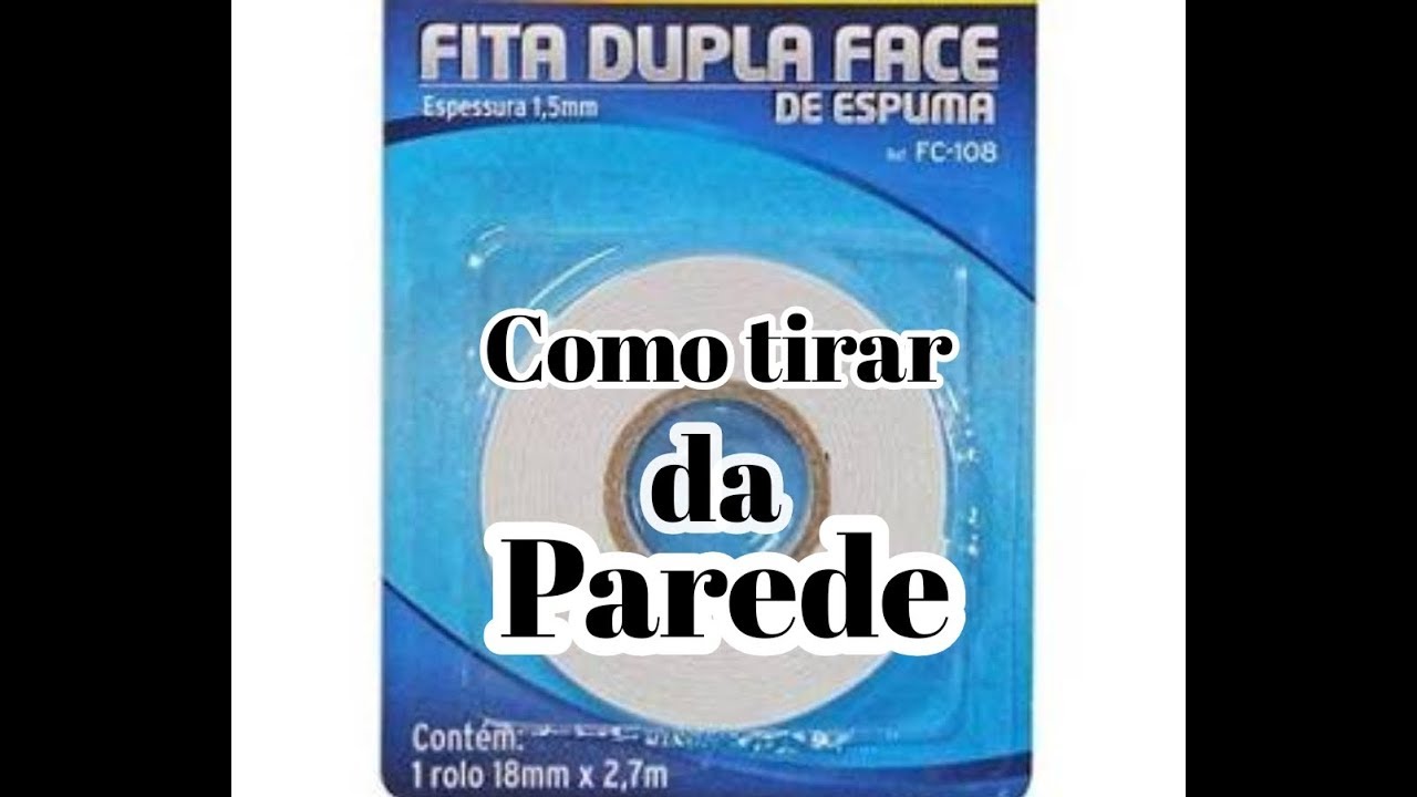 Como tirar sobra de fita dupla face da parede - YouTube