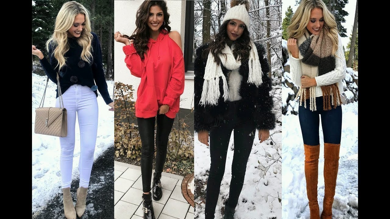 Outfits otoño invierno 2018- Ropa botas de moda para mujer/ Moda Para - YouTube