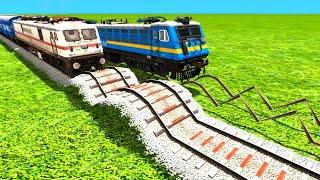 HIGHEST SPEED TRAINS DANGEROUSLY RUNNING AT MOST DIFFICULT RISKY RAILWAY TRACKS|🔺 Train Simulator|