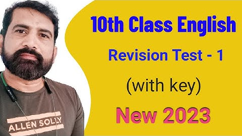 10th Class English Revision Test - 1 || 10th class English new model paper 2023 || SSC model paper