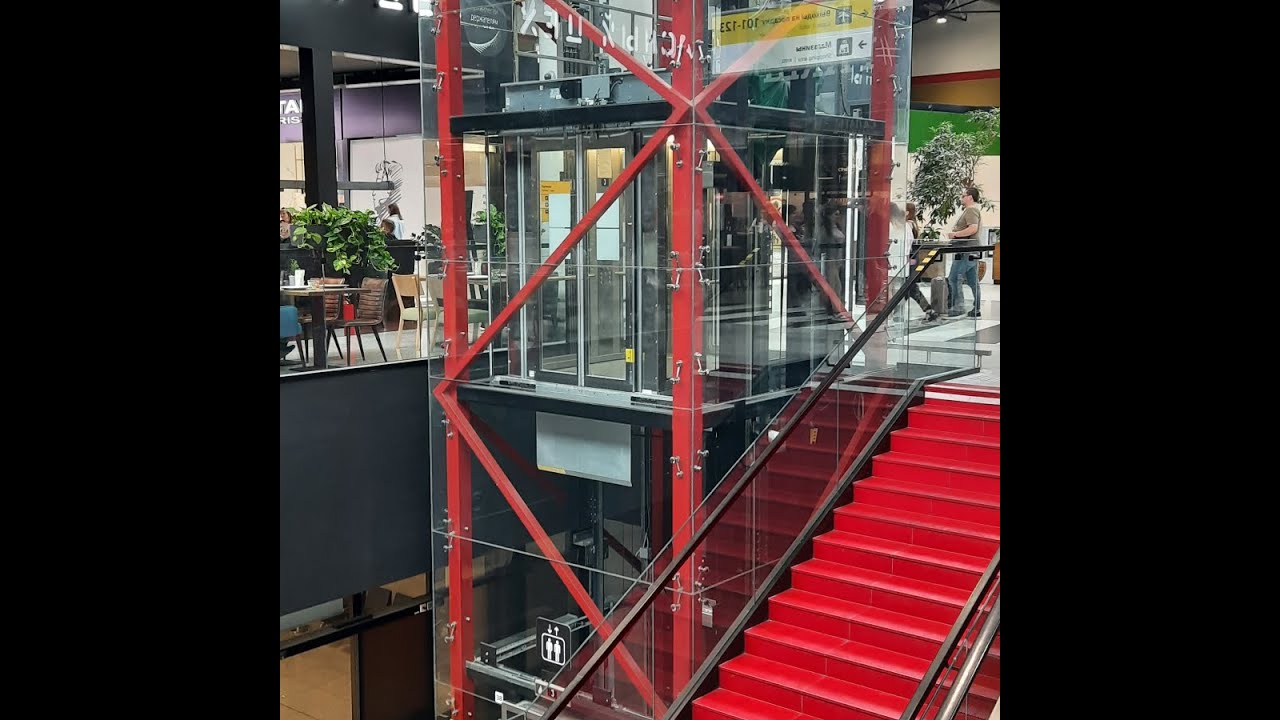 Аэропорт Москвы! Стеклянный и необычный лифт KONE.