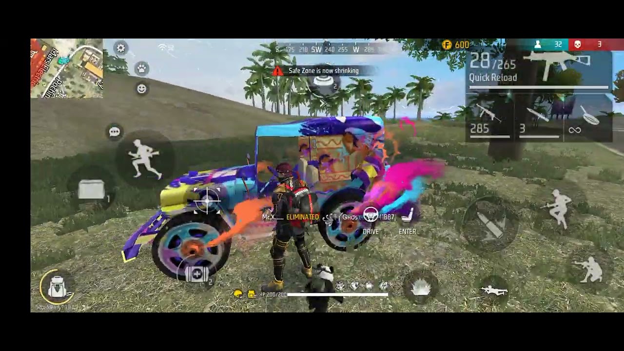 BR Ranked in Free Fire 🔥🔥 Full Modified Jeep 4 kills in a match # ...
