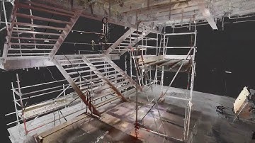 3D scan of a cruise ship main staircase