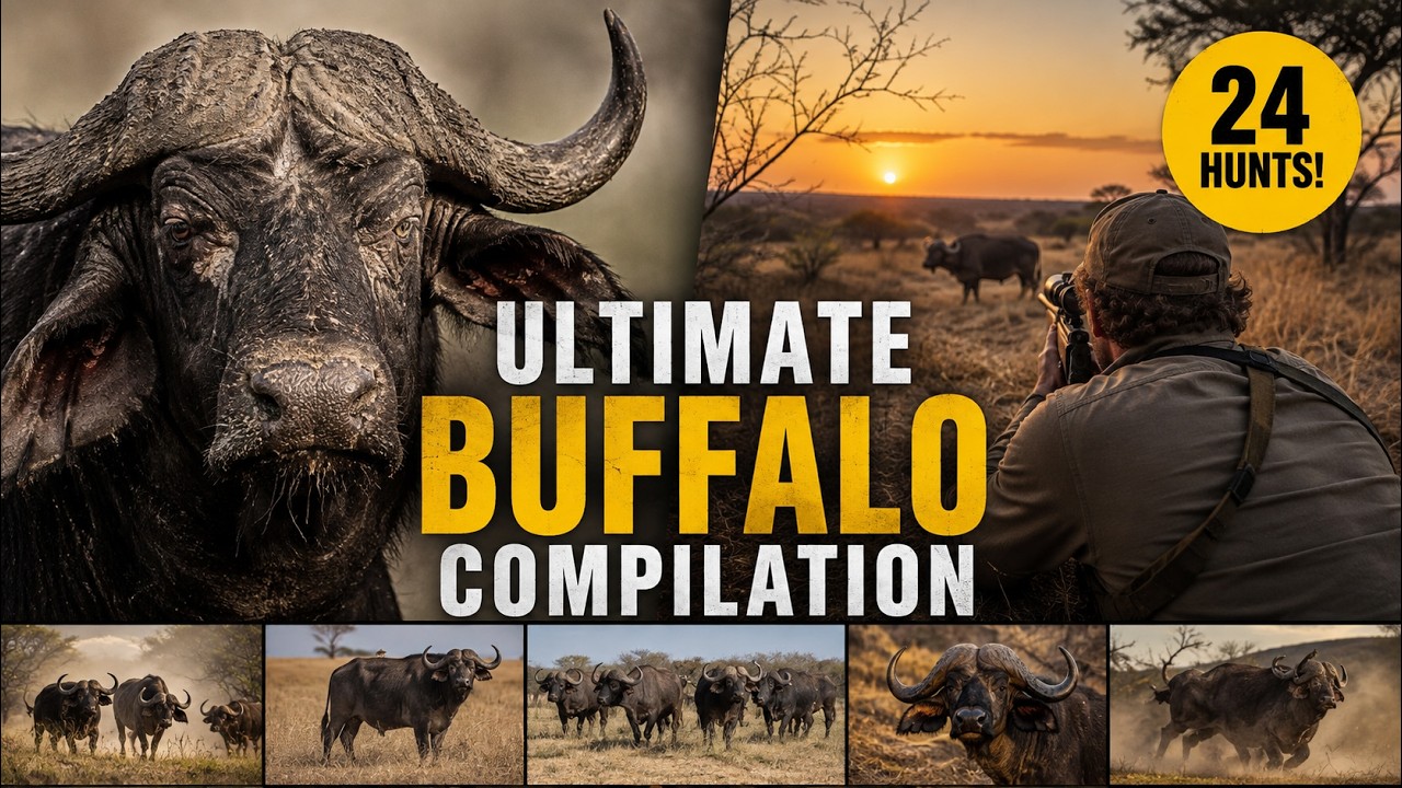 The Ultimate CAPE BUFFALO Hunting compilation | 24 Hunts & 47min of Adrenaline