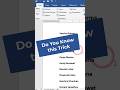 MS Word Formatting Trick You Must Know #msword